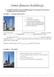 English Worksheet: Some famous buildings