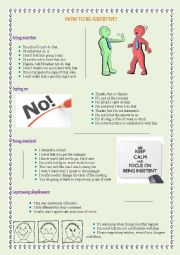 English Worksheet: How to be assertive!