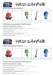 English Worksheet: Get to know your emotions
