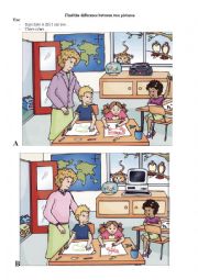 English Worksheet: Find the difference 