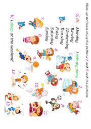 English Worksheet: Free Time Activities