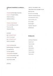 English Worksheet: Present perfect U2 Still havent found what Im looking for lyrics