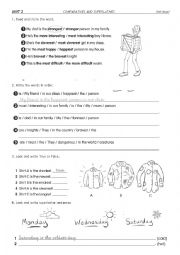 English Worksheet: Comparatives and superlatives