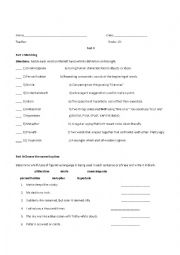 English Worksheet: Figurative language