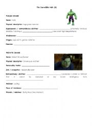 1 of 2 The Incredible Hulk (Student A)