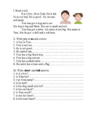 English Worksheet: Tom