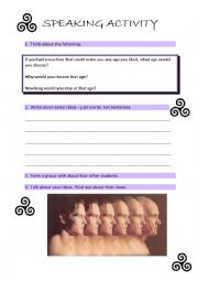 English Worksheet: Speaking Activity