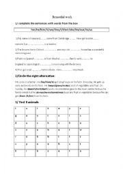 English Worksheet: Remedial work