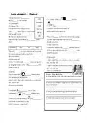 English Worksheet: Mary Lambert-Secrets (listening exercise)