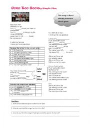 English Worksheet: Simple Plan- Gone Too Soon