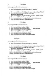 English Worksheet: Asking about someones feelings