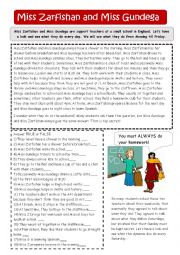 English Worksheet: Miss Zarfishan and Miss Gundega