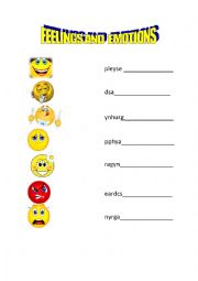 English Worksheet: Unscramble and Match