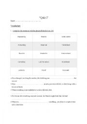 English Worksheet: Self assessment test