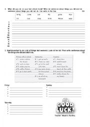 English Worksheet: Past Simple Quiz