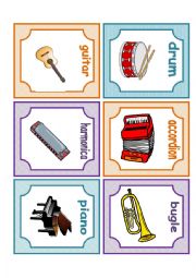 English Worksheet: MUSICAL INSTRUMENTS