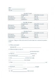 English Worksheet: Verbs 