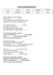 English Worksheet: song food 