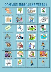 English Worksheet: Irregular verbs Flashcards Part 1