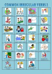 English Worksheet: Irregular verbs Flashcards Part 2