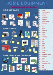 English Worksheet: Home equipment and appliances