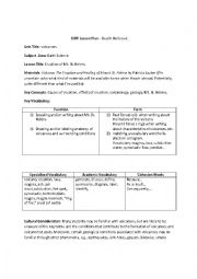 English Worksheet: SIOP plan - Eruption: Mt. St. Helens