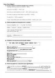 English Worksheet: Song: Rude/Magic