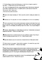 English Worksheet: Fight Club: Quotes for the Board Game