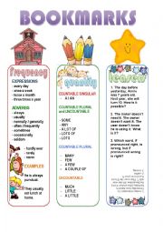 English Worksheet: Bookmarks