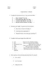 English Worksheet: A bit of everything 