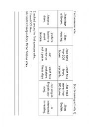 English Worksheet: icebreaking activity (Reading)