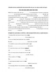 English Worksheet: FIRST CERTIFICATE EXAM