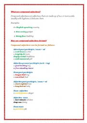 English Worksheet: compound adjectives