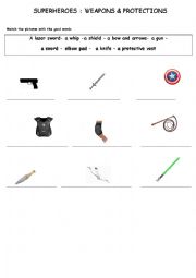 Superheroes weapons 