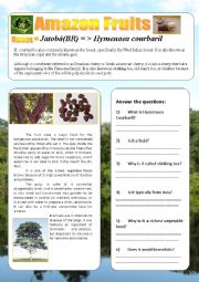 English Worksheet: Amazon Typical Fruits - Part I