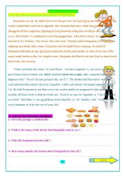English Worksheet: Benjamin-reading comprehension