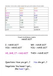 English Worksheet: Have got