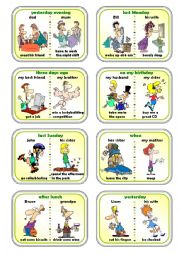 English Worksheet: SPEAKING PRACTICE 3: Irregular Past