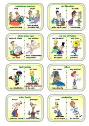 English Worksheet: SPEAKING PRACTICE 3: Irregular Past