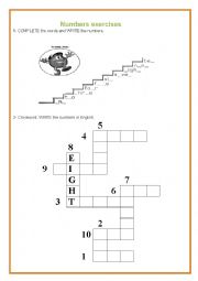 English Worksheet: Numbers