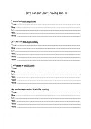 English Worksheet: Interrogative and Negative Sentences