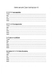 English Worksheet: Interrogative and Negative Sentences