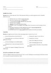 English Worksheet: Federigos Falcon Worksheet