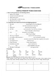 English Worksheet: Simple Present Exercise