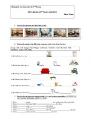 English Worksheet: worksheet: 3rd hour activity Alys house