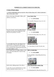 English Worksheet: Charity Shops