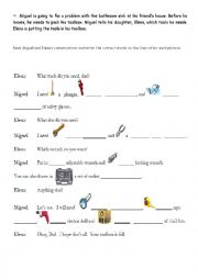 English Worksheet: plumber - tools