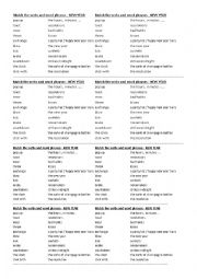 English Worksheet: NEW YEAR - vocabulary match
