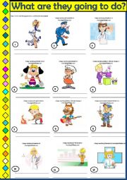 English Worksheet: BE GOING TO - speaking activity