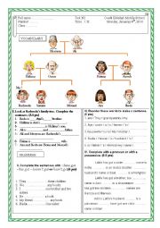 English Worksheet: test